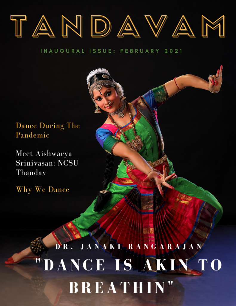 Tandavam magazine: Inaugural Issue, February 2021 featuring Dr. Janaki Rangarajan and many others. 

Subscribe so you dont miss out! 